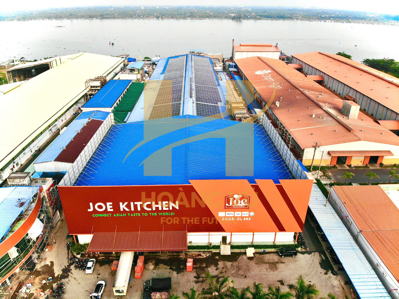 Dự án điện mặt trời áp mái nhà máy CADOVINA công suất 1.088,6 kWp tổng thầu Hoàng Vũ ECC 